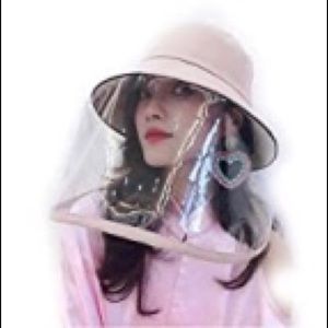 Ladies Stylish Hat with Detachable Face Shield